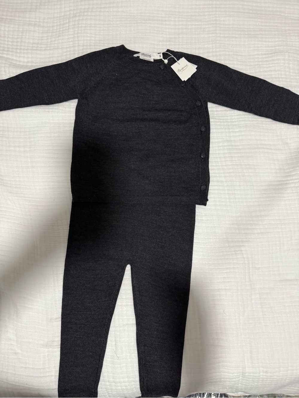 Bonpoint  Baby Black Wool Set